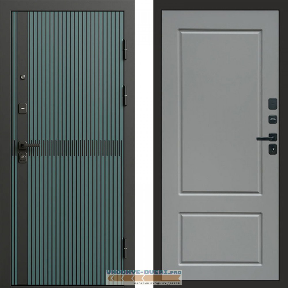 Дверь входная Termo Door ГРАУНД Velutto Verde Бетон Марсель Grey софт